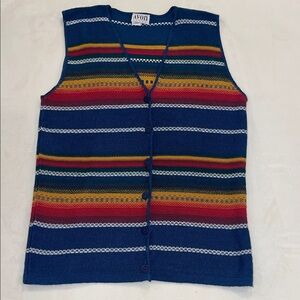 Vintage Avon Southwestern Knit Vest Made USA S/M